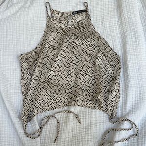 NWOT Zara Silk Polka Dot Tank